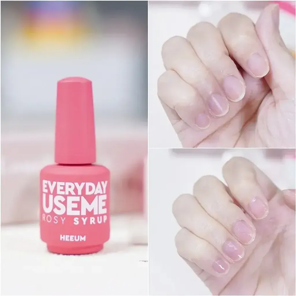 JuzBeauty_JuzBeautyMalaysia_JuzPretty_Authentic_Kbeauty_Malaysia_Skin_Care_Cosmetics_K-beauty_Health_Care_korean_streetwear_HEEUM Everyday Useme Nail Rosy Syrup 裸甲瑰蜜盾牌硬甲油2