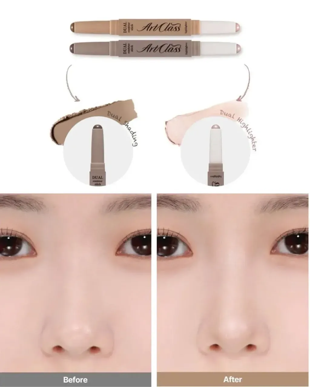 JuzBeauty_JuzBeautyMalaysia_JuzPretty_Authentic_Kbeauty_Malaysia_Skin_Care_Cosmetics_K-beauty_Health_Care_korean_streetwear_too cool for school Art Class Dual Contour Stick 高光提亮 阴影 2合1 修容笔23