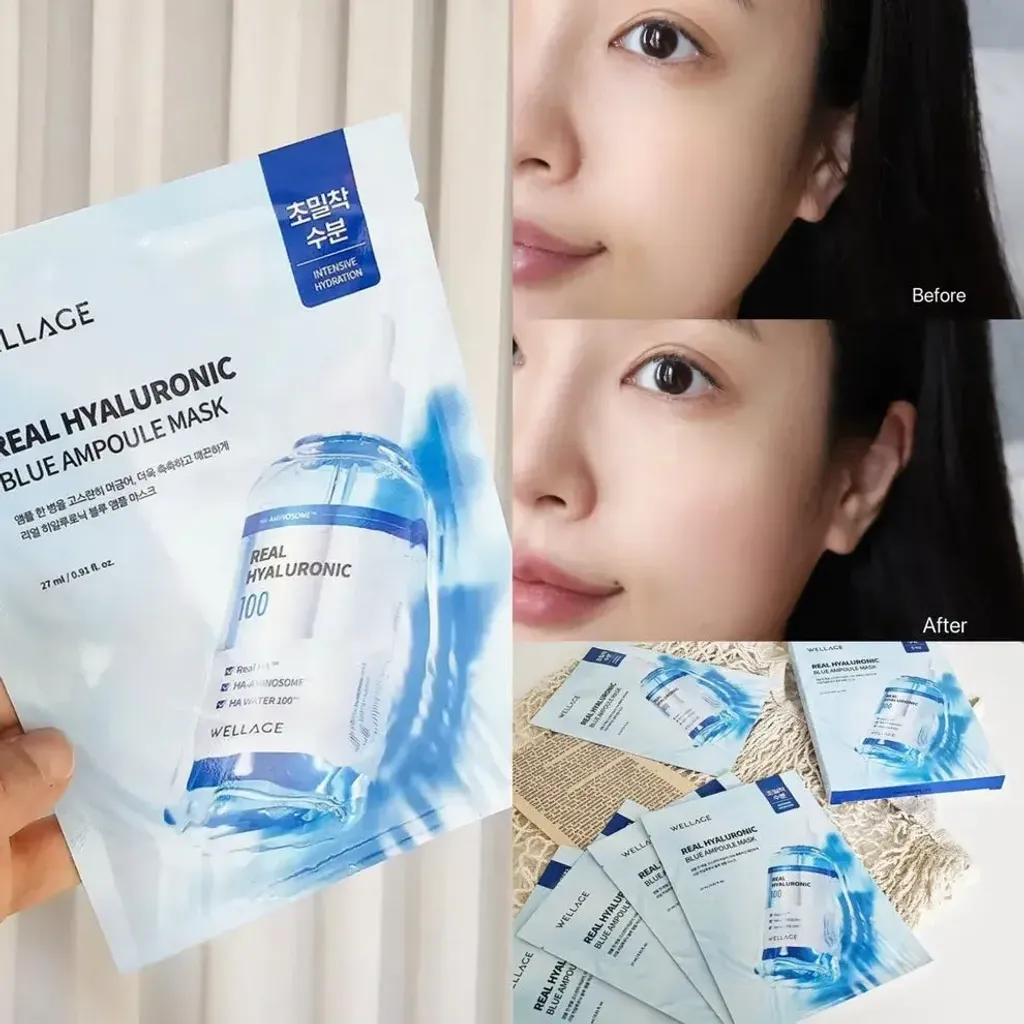 JuzBeauty_JuzBeautyMalaysia_JuzPretty_Authentic_Kbeauty_Malaysia_Skin_Care_Cosmetics_K-beauty_Health_Care_korean_streetwear_WELLAGE Real Hyaluronic Blue Ampoule Mask 透明质酸保湿安瓶面膜8