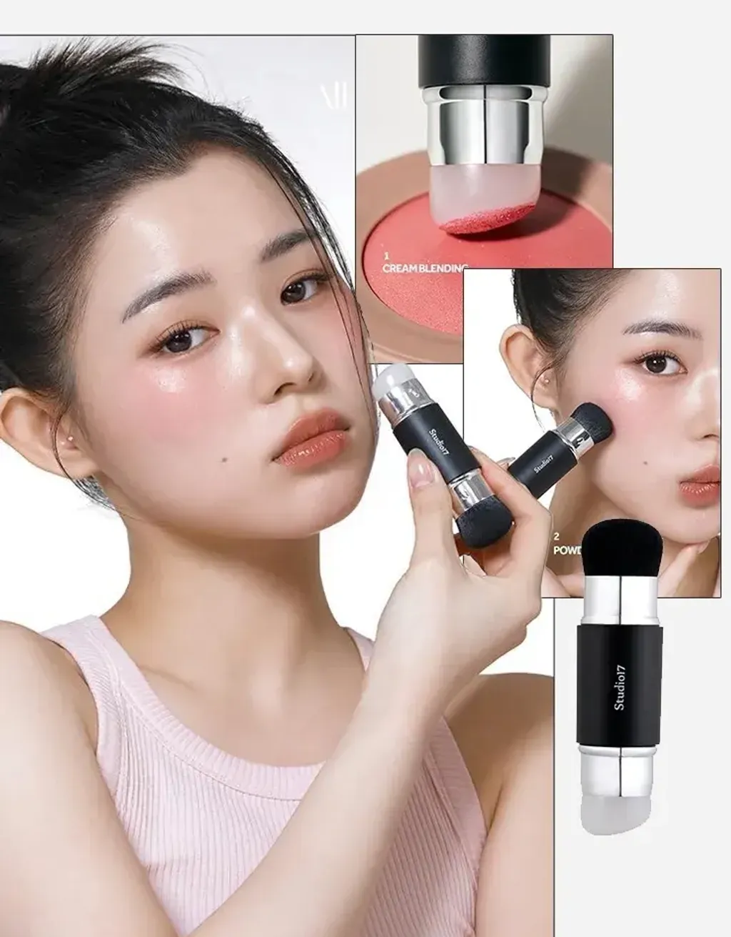 JuzBeauty_JuzBeautyMalaysia_JuzPretty_Authentic_Kbeauty_Malaysia_Skin_Care_Cosmetics_K-beauty_Health_Care_korean_streetwear_Studio17 Dual Silicone Blush Brush 双头硅胶腮红刷3