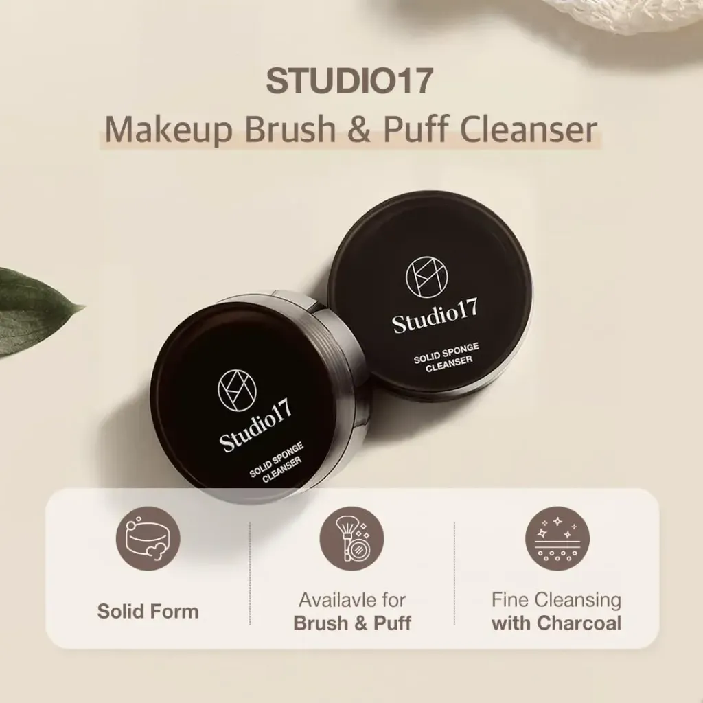 JuzBeauty_JuzBeautyMalaysia_JuzPretty_Authentic_Kbeauty_Malaysia_Skin_Care_Cosmetics_K-beauty_Health_Care_korean_streetwear_STUDIO17 Brush & Puff Cleanser 竹炭粉扑刷具清洁皂2