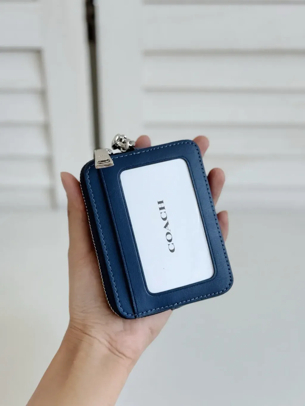 JuzBeauty_JuzBeautyMalaysia_JuzPretty_Authentic_Kbeauty_Malaysia_Skin_Care_Cosmetics_Jbeauty_Health_Care_korean_streetwear_US_Luxury_COACH CAR26 Zip Card Case With Quilting IN Sv:Denim 女款卡包2