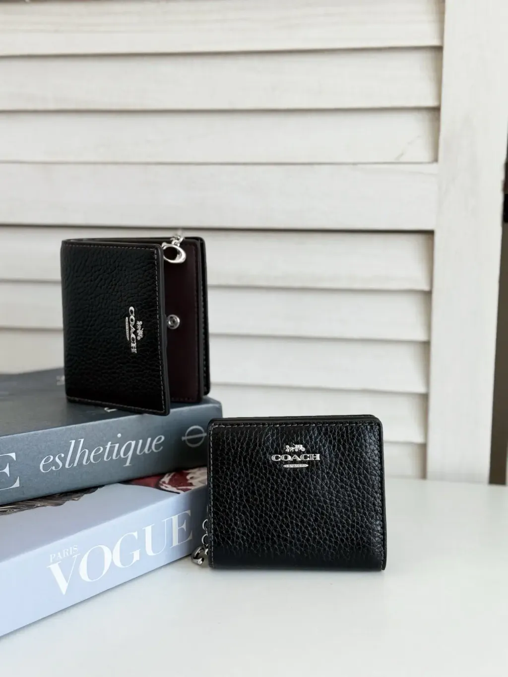 JuzBeauty_JuzBeautyMalaysia_JuzPretty_Authentic_Kbeauty_Malaysia_Skin_Care_Cosmetics_Jbeauty_Health_Care_korean_streetwear_US_Luxury_COACH CBO77 Snap Wallet Leather In Sv:Black 钱包4