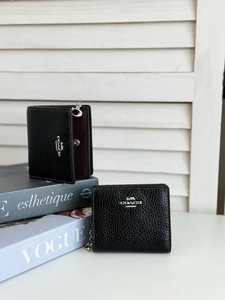 JuzBeauty_JuzBeautyMalaysia_JuzPretty_Authentic_Kbeauty_Malaysia_Skin_Care_Cosmetics_Jbeauty_Health_Care_korean_streetwear_US_Luxury_COACH CBO77 Snap Wallet Leather In Sv:Black 钱包4