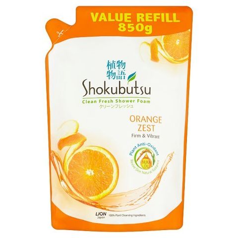 Lion-Shokubutsu-Orange-Zest-Clean-Fresh-Shower-Foam-850g