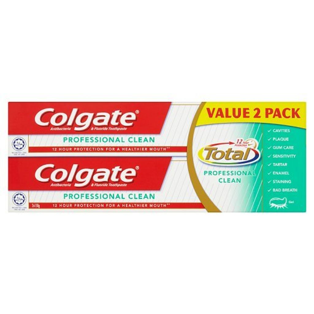 Colgate-Total-12-Hour-Protection-Professional-Clean-Antibacteria-Fluoride-Toothpaste-2-x-150g