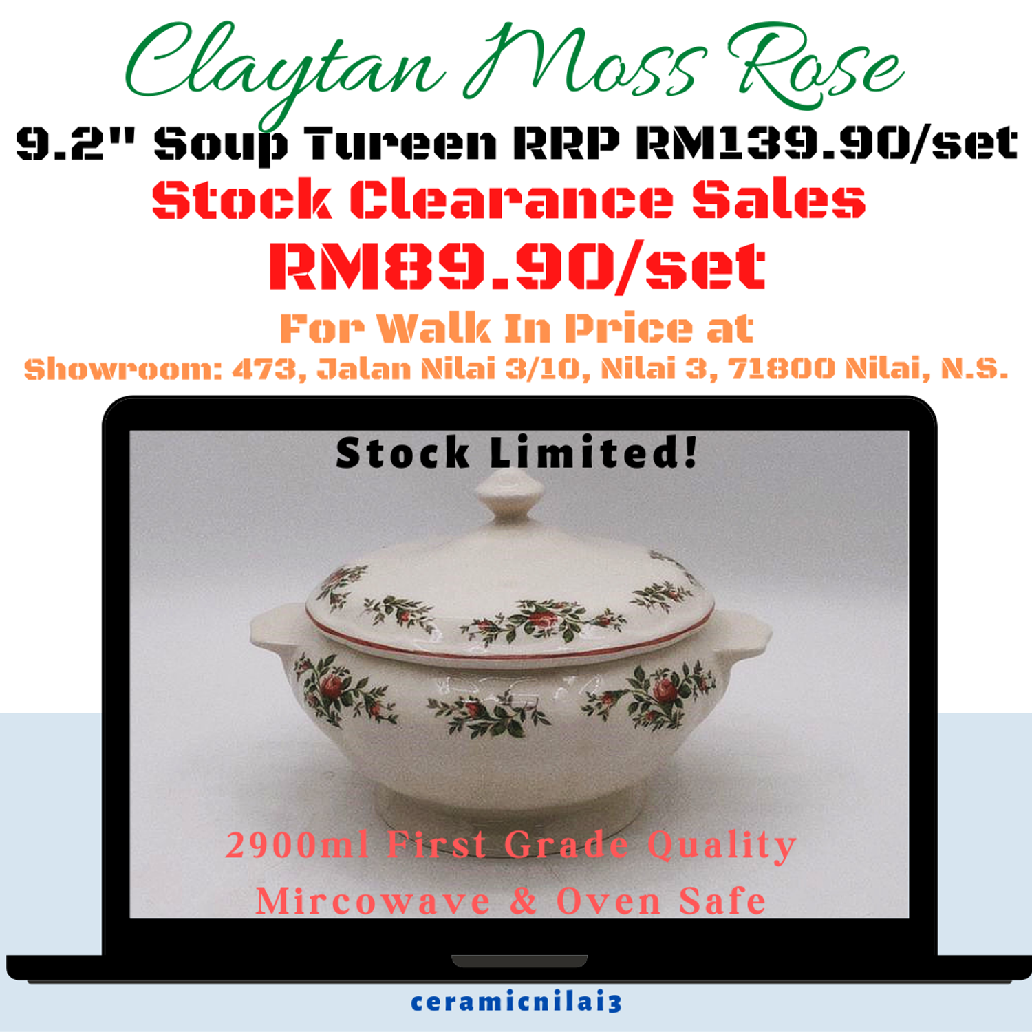 Ceramics Nilai 3 Tableware The Most Affordable Price at Malaysia