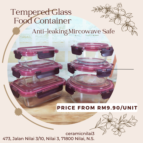 Tempered Glass Food Container