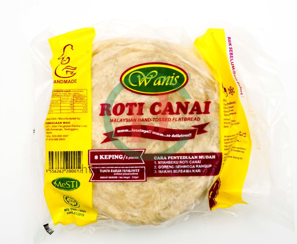Wanis Roti Canai Segera 8 S 520g Ij Walk In Trading