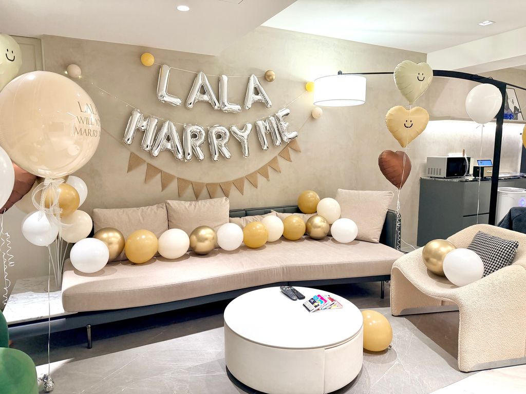 台北氣球求婚場地浪漫佈置