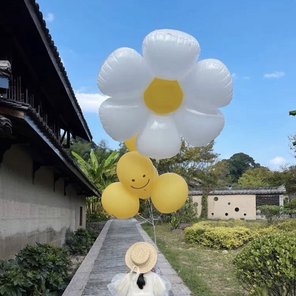 台北 空飄氣球外送 服務 花朵笑臉 氣球