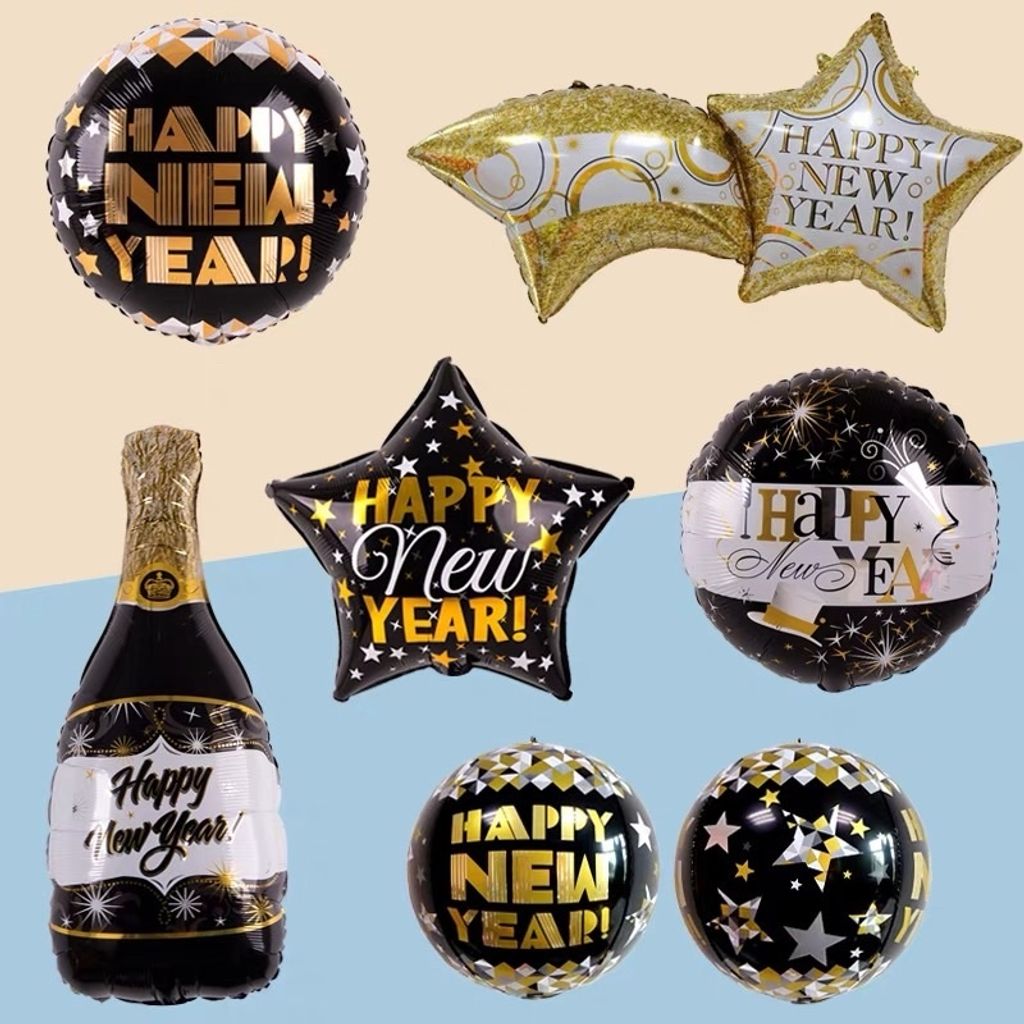 新年主題氣球 happy new year