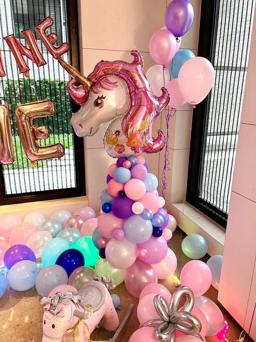 台中 性別派對寶寶生日佈置