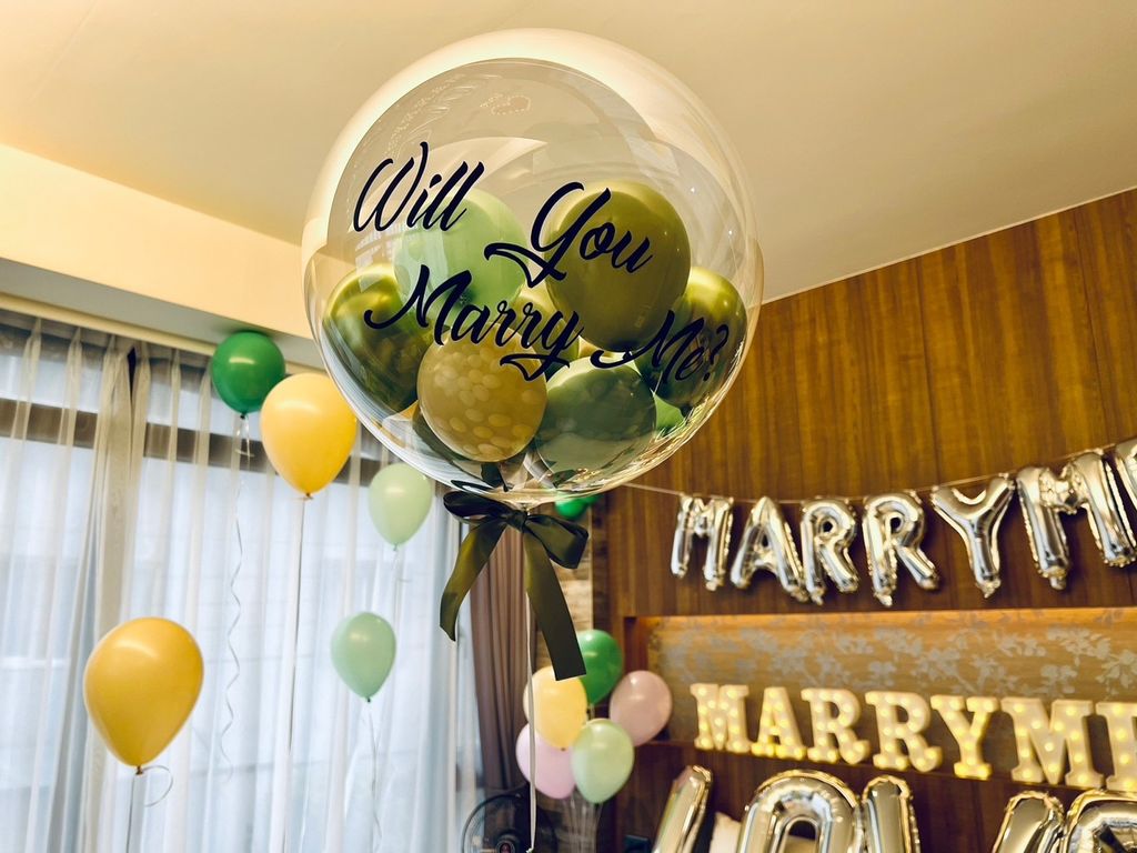 台北 婚禮 佈置 氦氣空飄氣球串