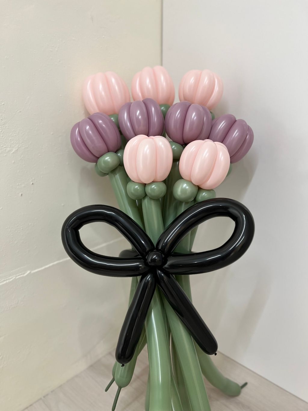 台中 粉紫 客製化 生日氣球花束