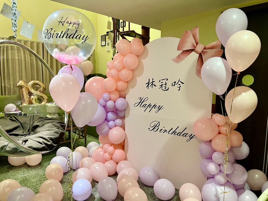 台北生日主題背板佈置派對氣球
