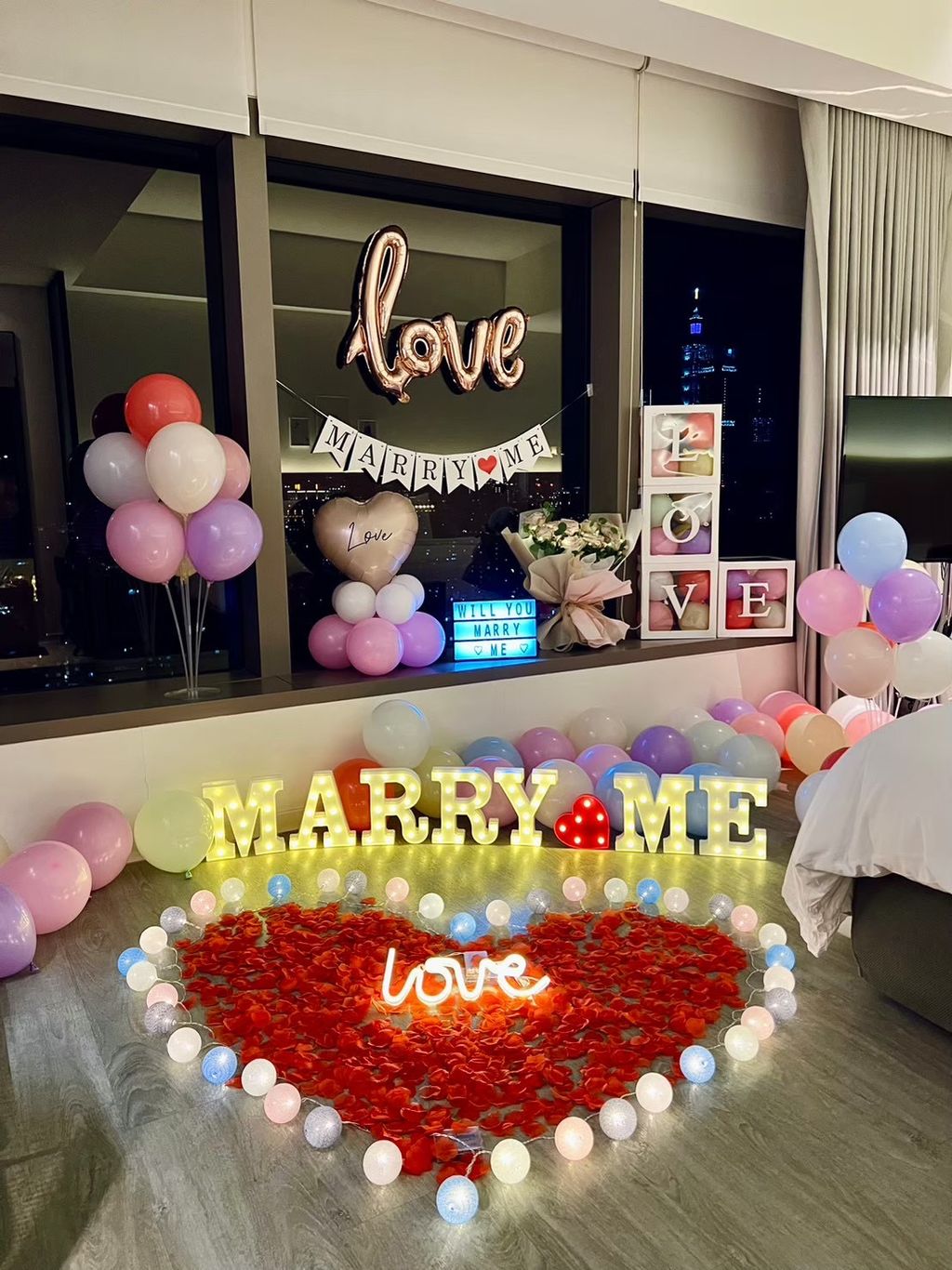 台中飯店求婚浪漫氣球佈置範例