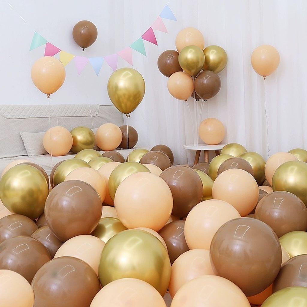 台北生日派對佈置氣球 莫蘭迪色系氣球套組