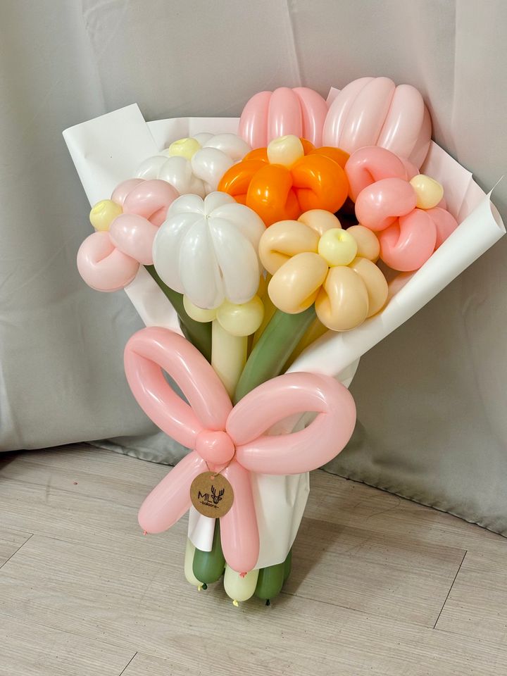 畢業氣球花束折法