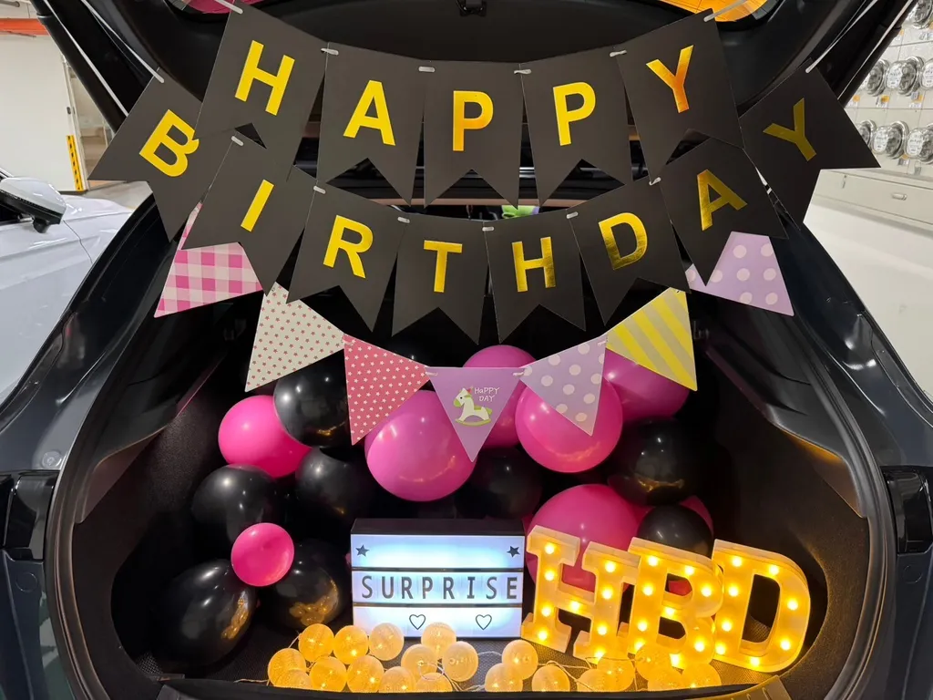 後車廂佈置生日