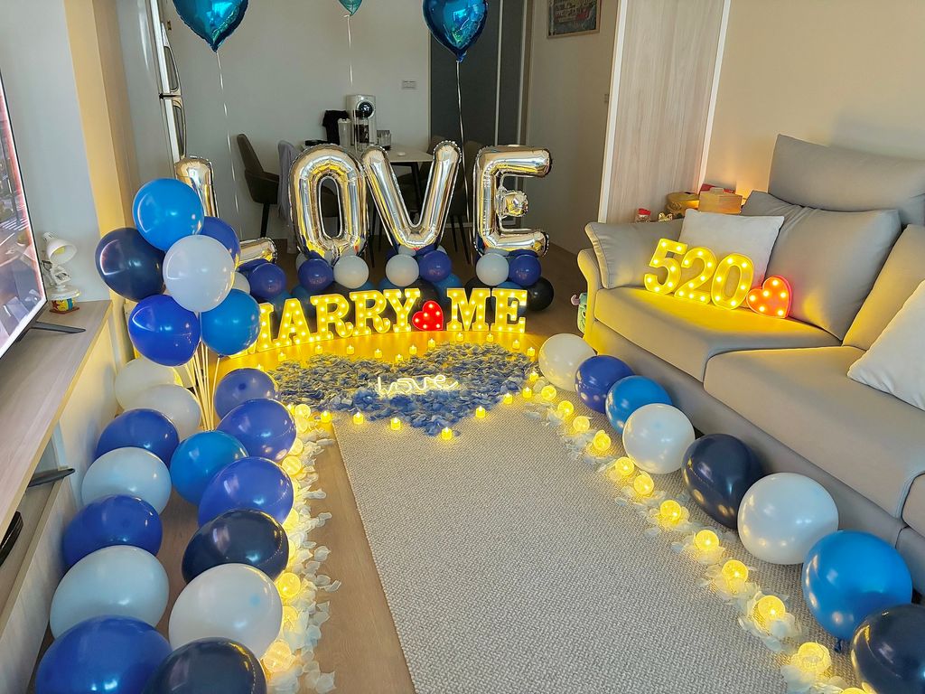 台中浪漫求婚驚喜佈置