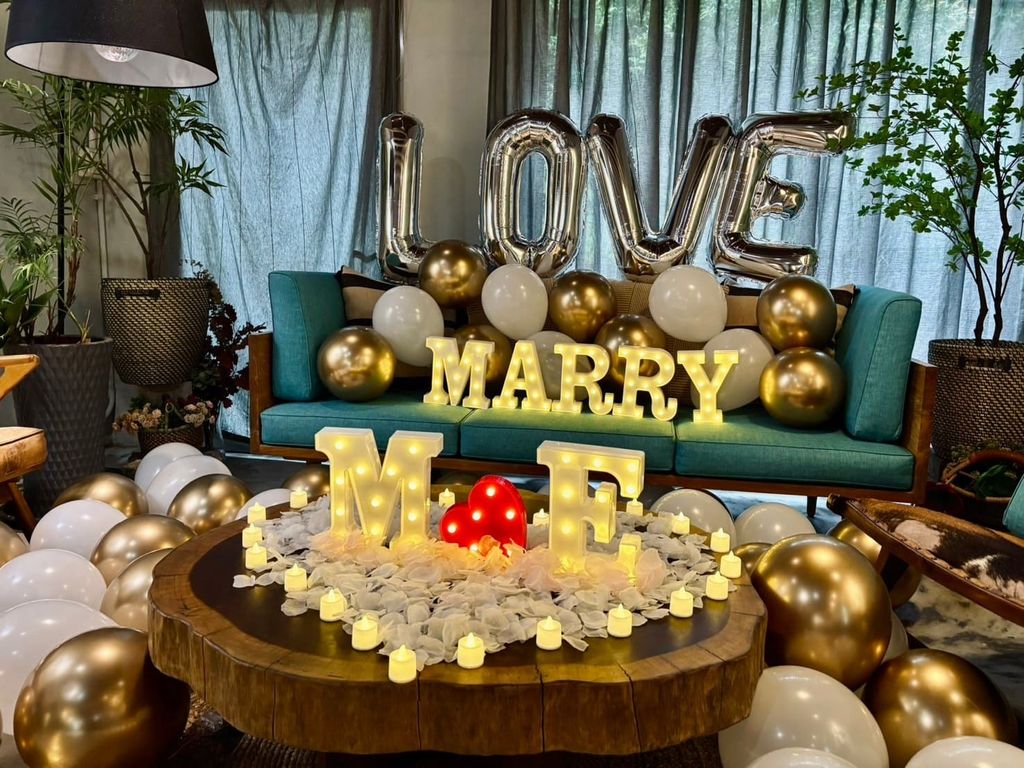 氣球布置 飯店求婚