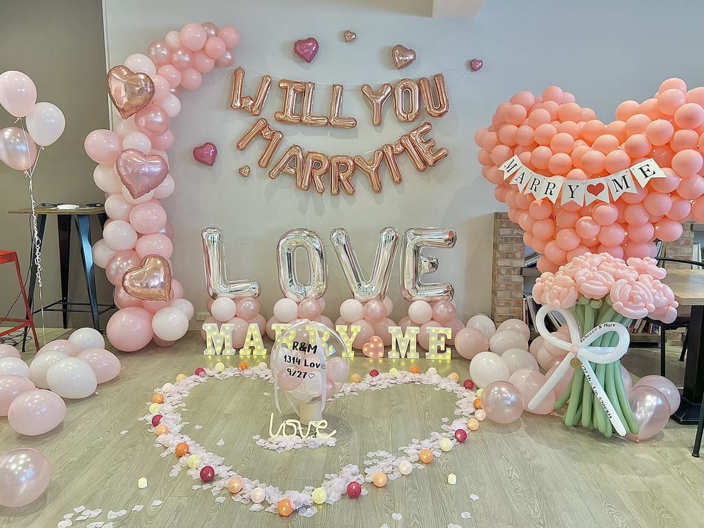 浪漫求婚氣球佈置