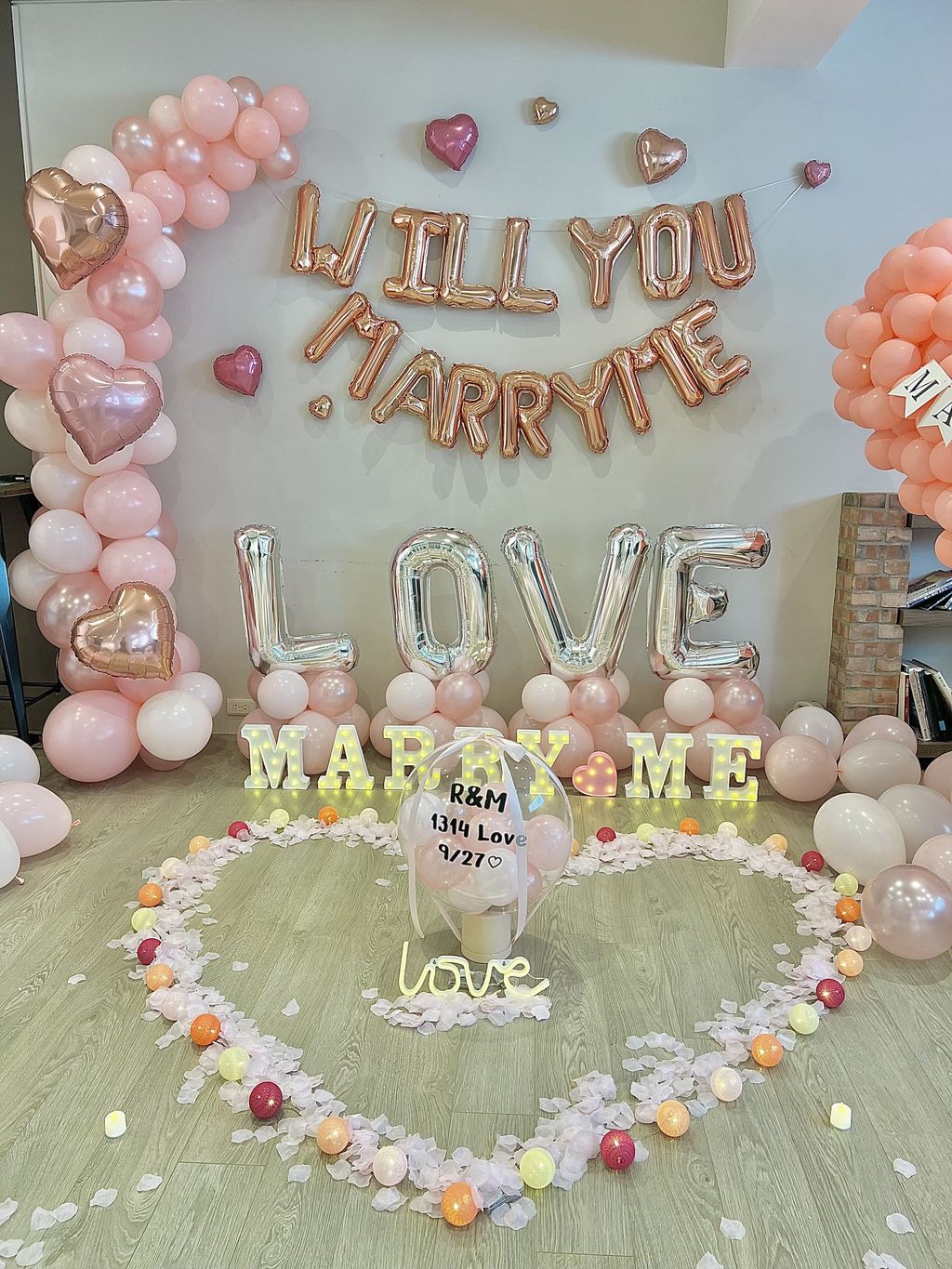 浪漫求婚佈置 台北