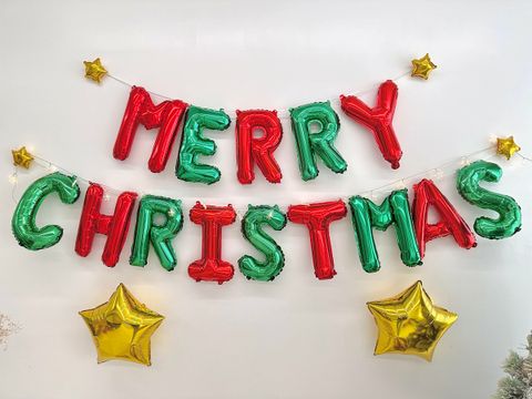 聖誕節字母氣球 merry christmas