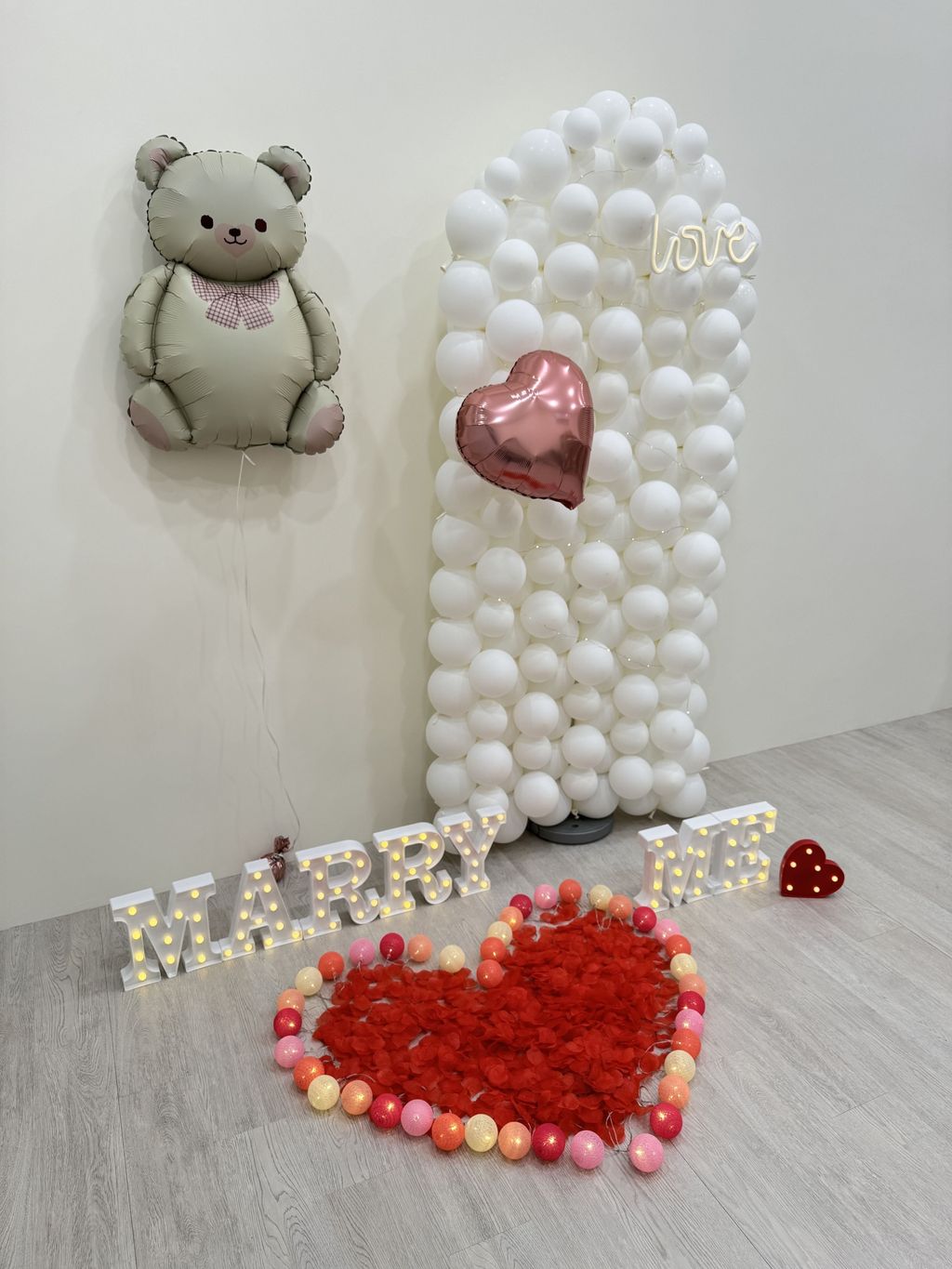 氣球 求婚 佈置 台中