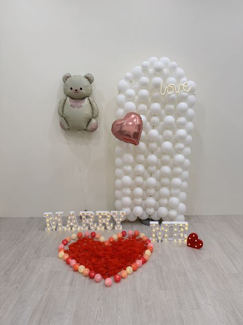 氣球 求婚 佈置