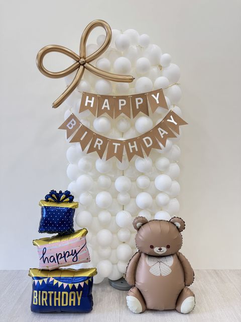 小孩週歲生日 氣球布置