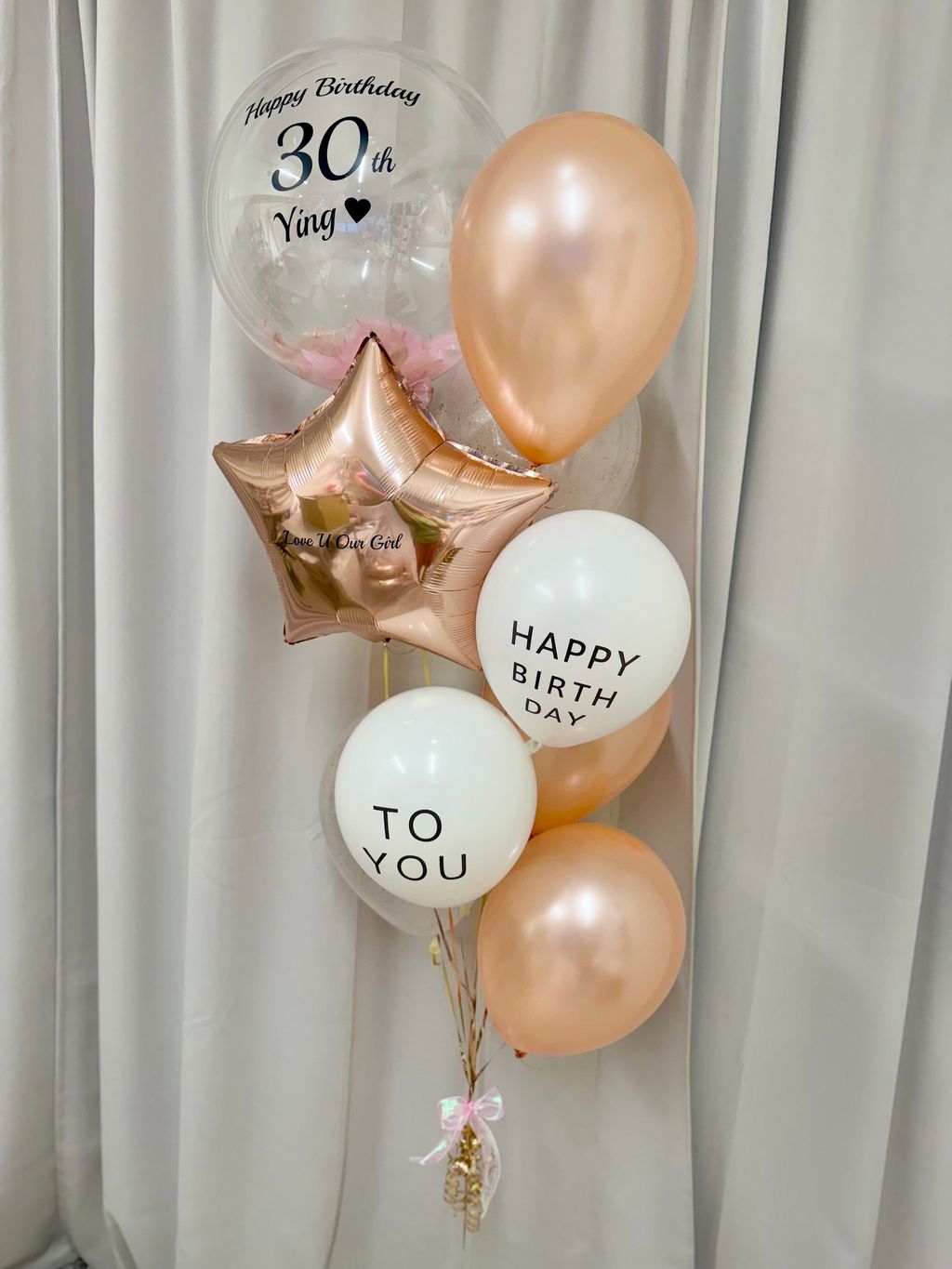 台中空飄氣球束