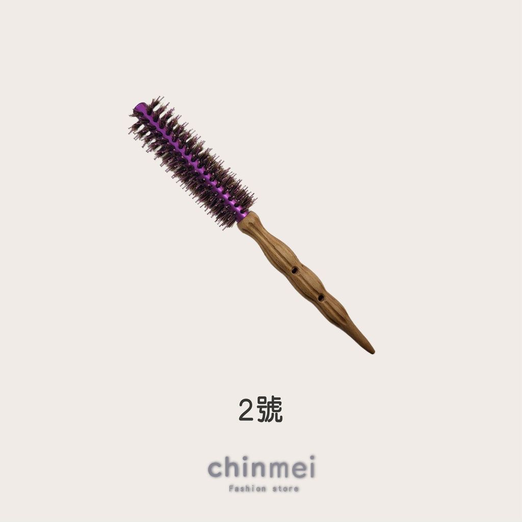 晴美韓DAJUJA玫瑰紫鬃毛導熱圓梳-06