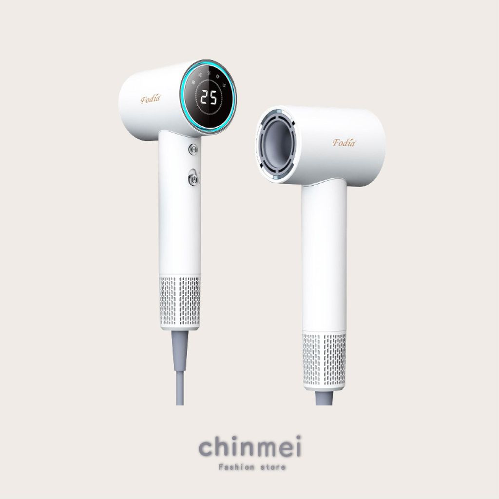 晴美 FODIA寬電壓液晶直筒吹風機-白.黑-06