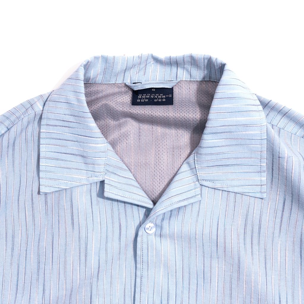 Graphic Pocket Shirt(BW Stripe)-4
