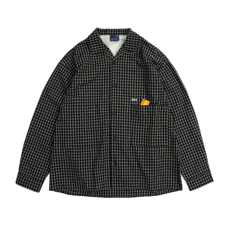 Seesucker Pocket Shirt （DARK GRID)_工作區域 1