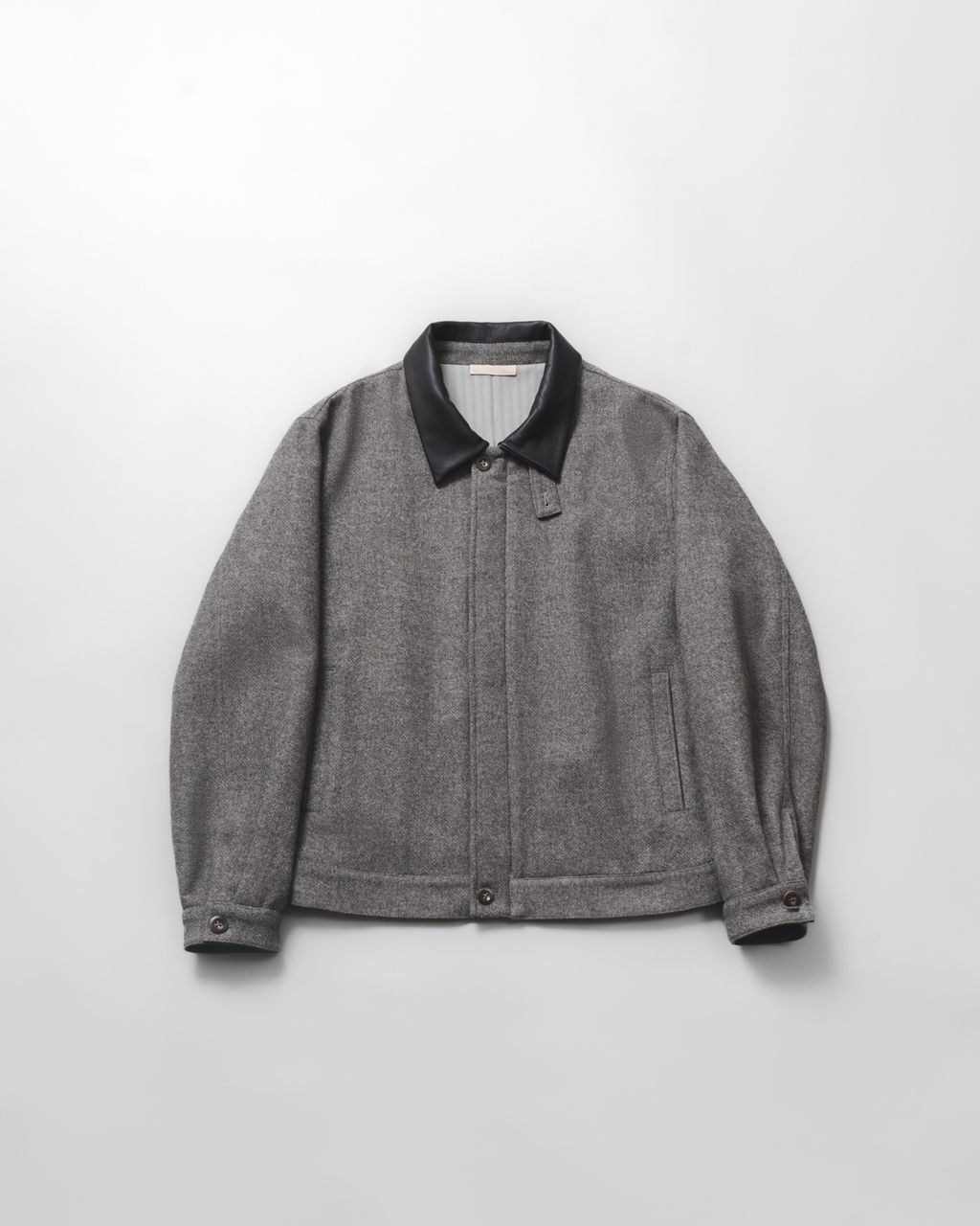 Wool Tweed PO Zip Blouson (Cocoa)-1