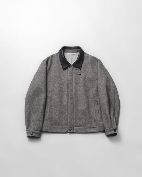 Wool Tweed PO Zip Blouson (Cocoa)-1