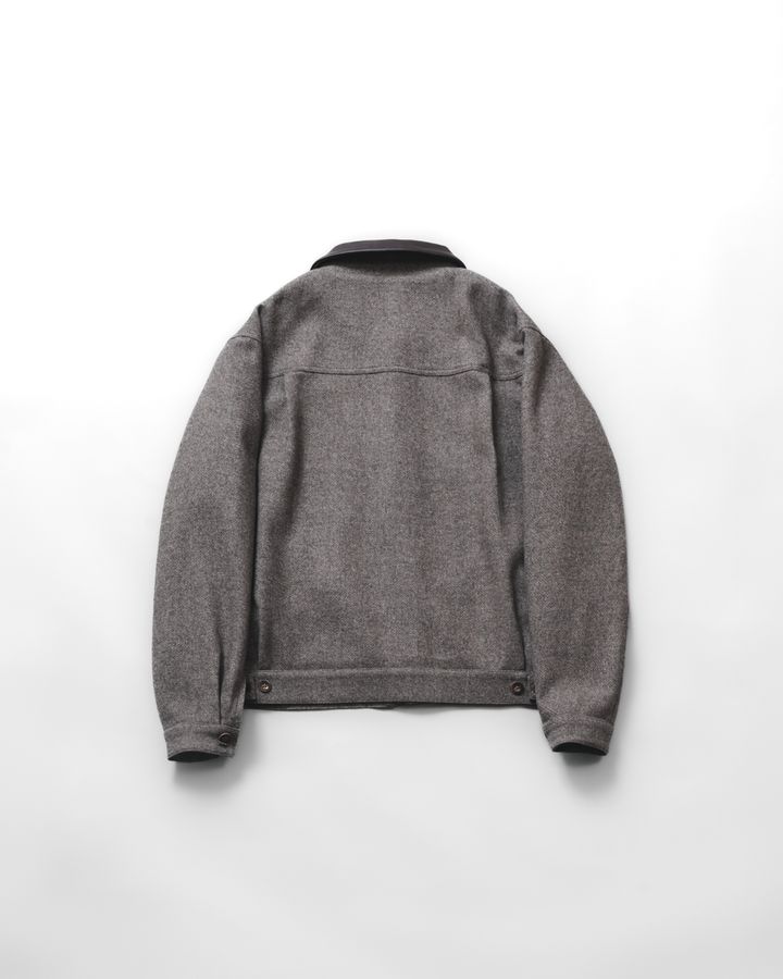 Wool Tweed PO Zip Blouson (Cocoa)-2