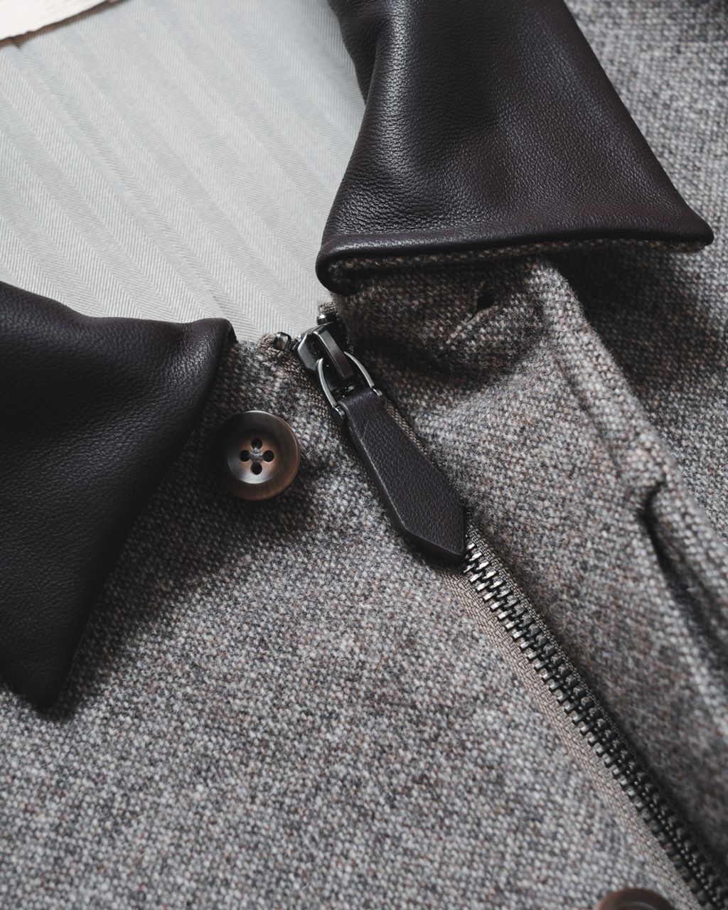 Wool Tweed PO Zip Blouson (Cocoa)-11