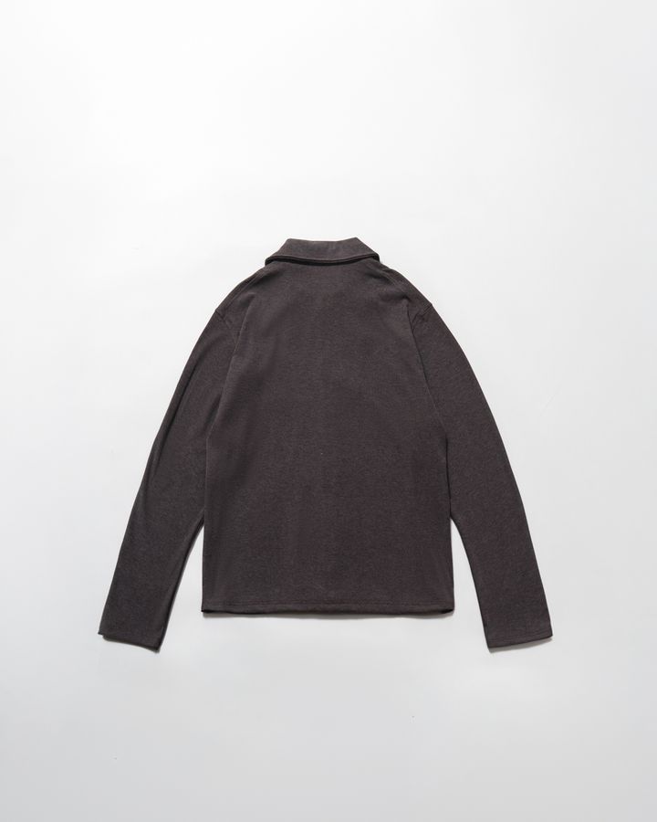 Knit Polo Shirt Cardigan-2