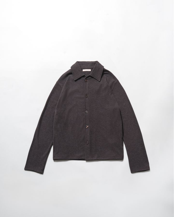 Knit Polo Shirt Cardigan-1
