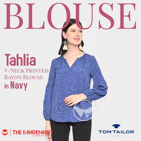 A31-Tahlia-Tom-Tailor-V-Neck-Printed-Rayon-Blouse-Navy
