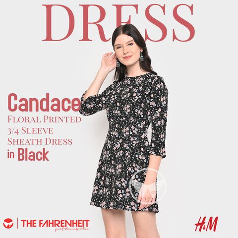 A72-Candace-HM-Floral-Printed-Sheath-Dress-Black
