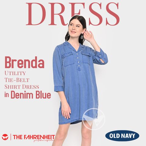 A83-Brenda-Old-Navy-Utility-Tie-Belt-Shirt-Dress-Denim-Blue