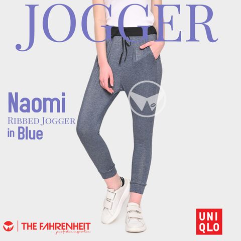 A105-Naomi-Uniqlo-Ribbed-Jogger-Blue
