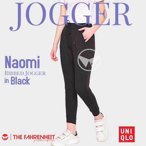 A106-Naomi-Uniqlo-Ribbed-Jogger-Black