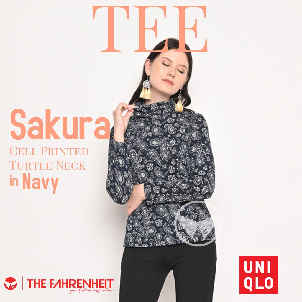 A120-Sakura-Uniqlo-Cell-Printed-Turtle-Neck-Navy