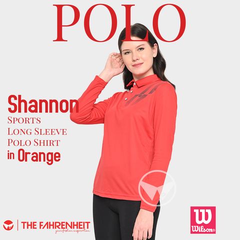 A131-Shannon-Wilson-Sport-Long-Sleeve-Polo-Shirt-Orange